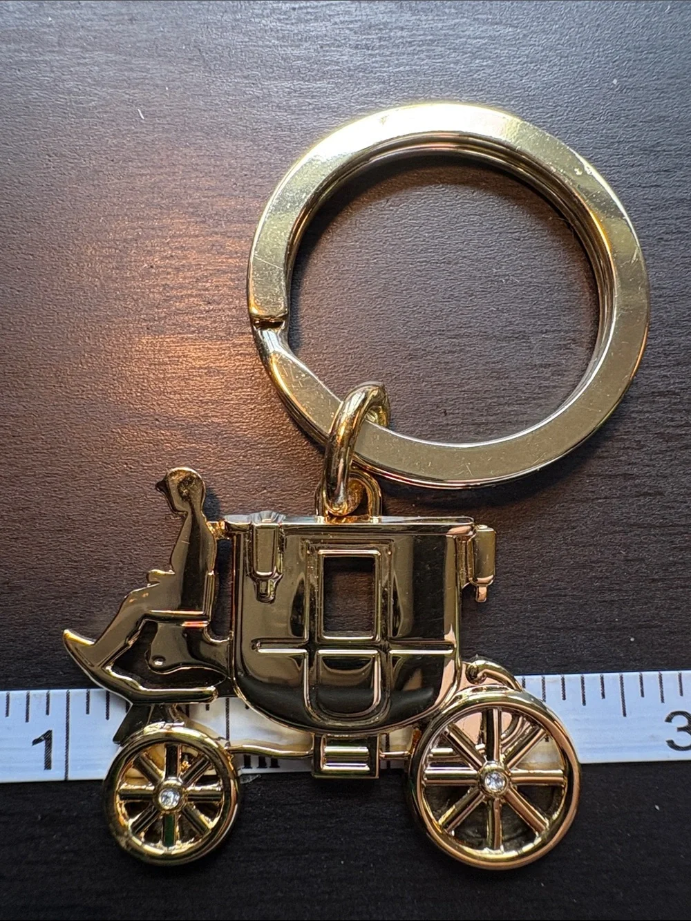 Coach Gold Carriage Key Ring - Picture 2 of 3